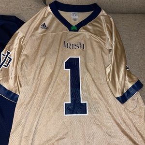 Notre Dame Fighting Irish Football Adidas Jersey + Vintage Jersey lot of 2
